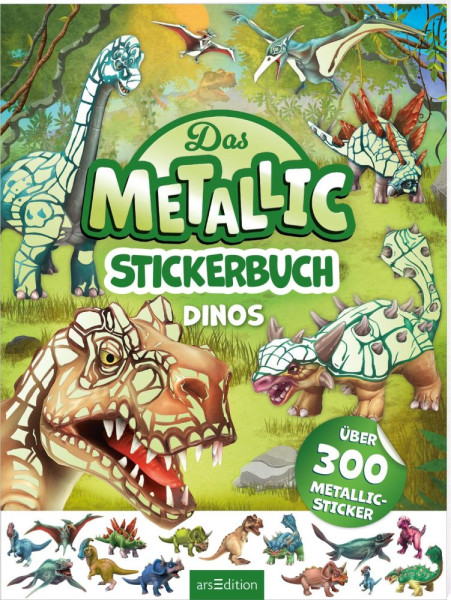 arsEdition | Das Metallic-Stickerbuch – Dinos | 