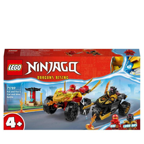 LEGO® | NINJAGO  Verfolgungsjagd mit Kais Flitzer und Ras‘ Motorrad | 71789