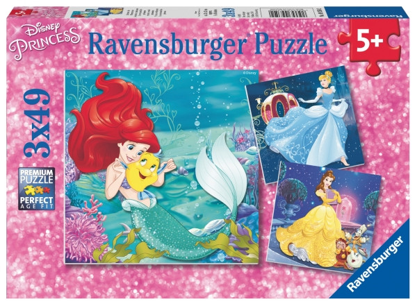 RAvensburger Puzzle | Abenteuer der Prinzessinnen | 3x49 Teile