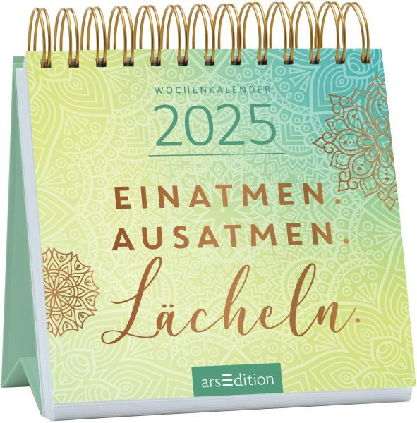 arsEdition | Mini-Wochenkalender Einatmen. Ausatmen. Lächeln. 2025 | 