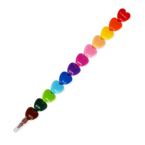 Legami | 12 STACKABLE CRAYONS - DREAM IN COLOUR - HEART | STC0001