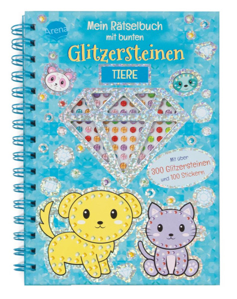 Arena | Mein Rätselbuch mit bunten Glitzersteinen. Tiere | Two Windmills